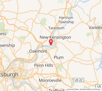 Map of Springdale, Pennsylvania