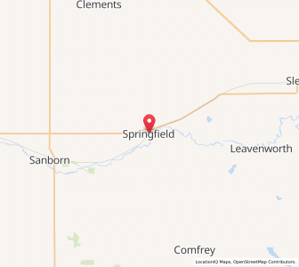 Map of Springfield, Minnesota