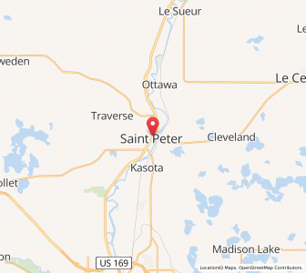 Map of St. Peter, Minnesota