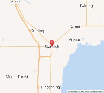 Map of Standish, Michigan