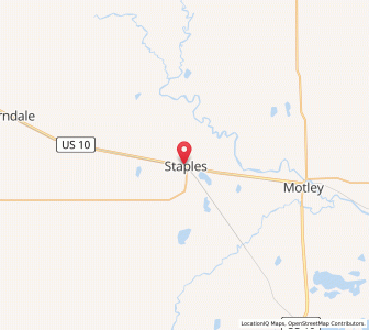 Map of Staples, Minnesota