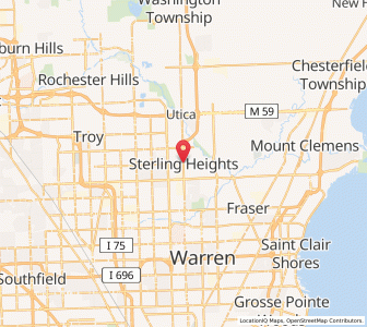 Map of Sterling Heights, Michigan