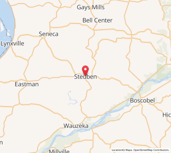 Map of Steuben, Wisconsin