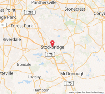 Map of Stockbridge, Georgia