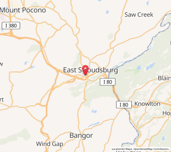 Map of Stroudsburg, Pennsylvania