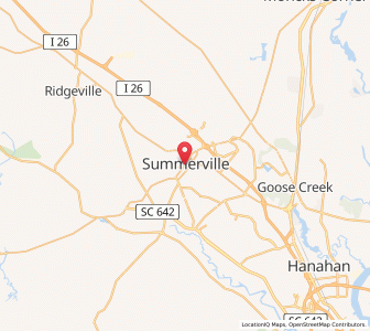 Map of Summerville, South Carolina