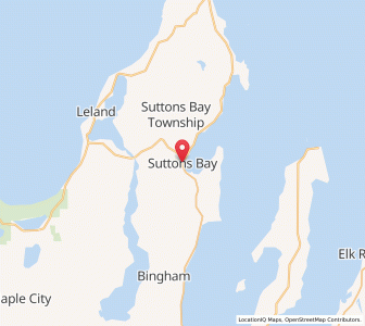 Map of Suttons Bay, Michigan