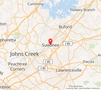 Map of Suwanee, Georgia