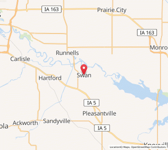 Map of Swan, Iowa