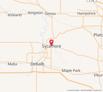 Map of Sycamore, Illinois
