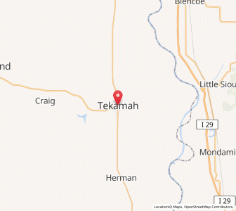 Map of Tekamah, Nebraska