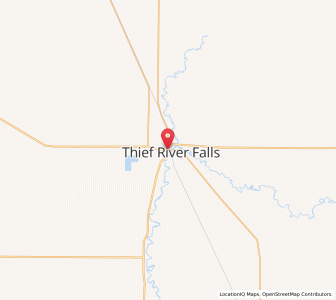 Map of Thief River Falls, Minnesota