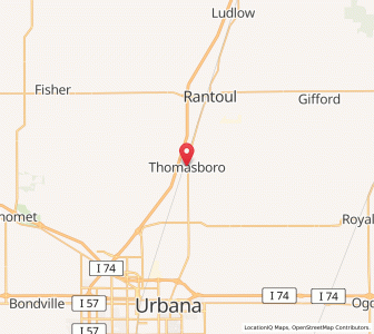 Map of Thomasboro, Illinois