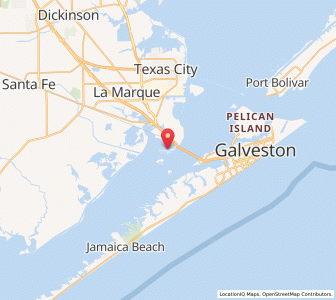 Map of Tiki Island, Texas