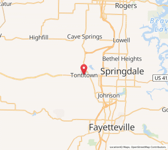 Map of Tontitown, Arkansas