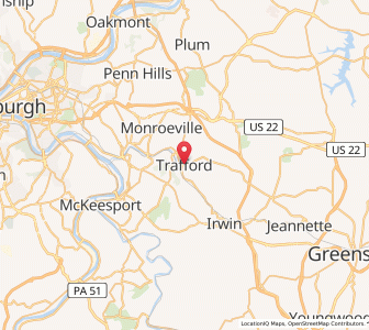 Map of Trafford, Pennsylvania