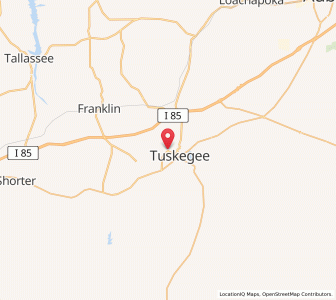 Map of Tuskegee, Alabama