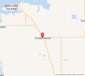 Map of Underwood, North Dakota