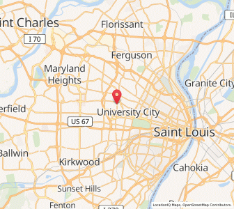 Map of University City, Missouri