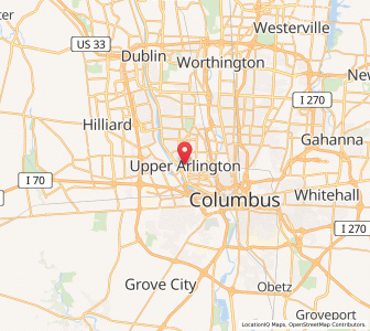 Map of Upper Arlington, Ohio