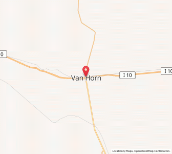 Map of Van Horn, Texas
