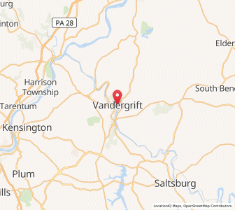 Map of Vandergrift, Pennsylvania