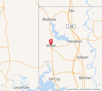 Map of Vivian, Louisiana