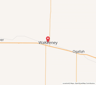Map of WaKeeney, Kansas