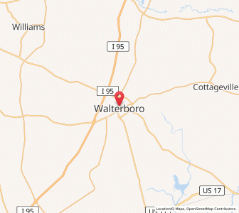 Map of Walterboro, South Carolina