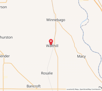 Map of Walthill, Nebraska