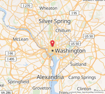 Map of Washington, District of Columbia