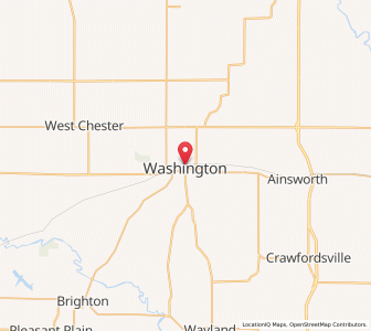 Map of Washington, Iowa