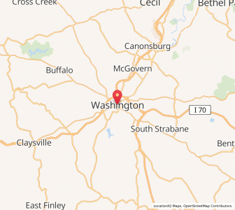 Map of Washington, Pennsylvania