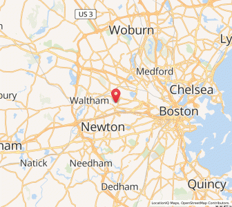 Map of Watertown, Massachusetts