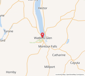 Map of Watkins Glen, New York