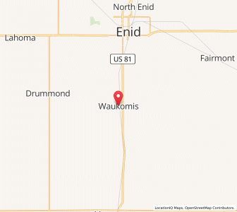 Map of Waukomis, Oklahoma