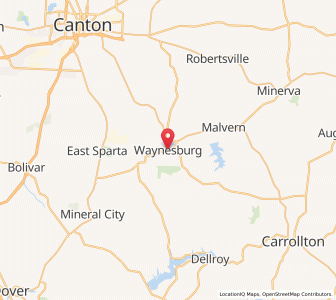 Map of Waynesburg, Ohio