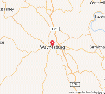Map of Waynesburg, Pennsylvania