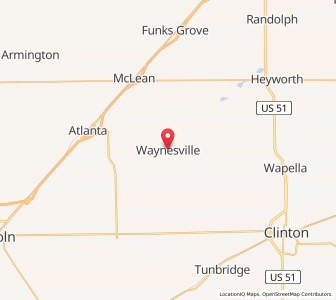 Map of Waynesville, Illinois
