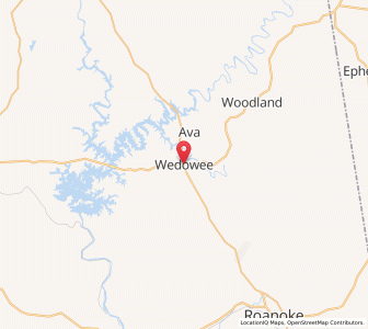 Map of Wedowee, Alabama