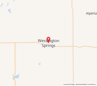Map of Wessington Springs, South Dakota