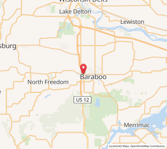 Map of West Baraboo, Wisconsin