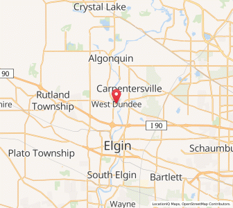 Map of West Dundee, Illinois