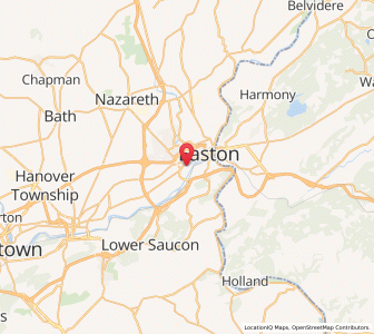 Map of West Easton, Pennsylvania