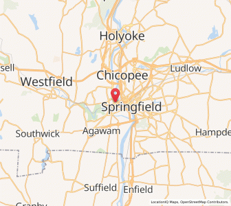 Map of West Springfield, Massachusetts