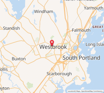 Map of Westbrook, Maine