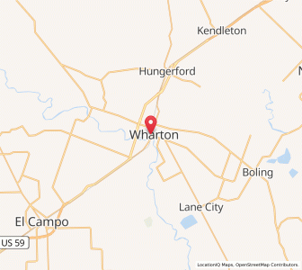 Map of Wharton, Texas