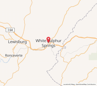 Map of White Sulphur Springs, West Virginia