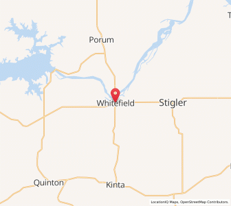 Map of Whitefield, Oklahoma