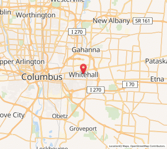 Map of Whitehall, Ohio